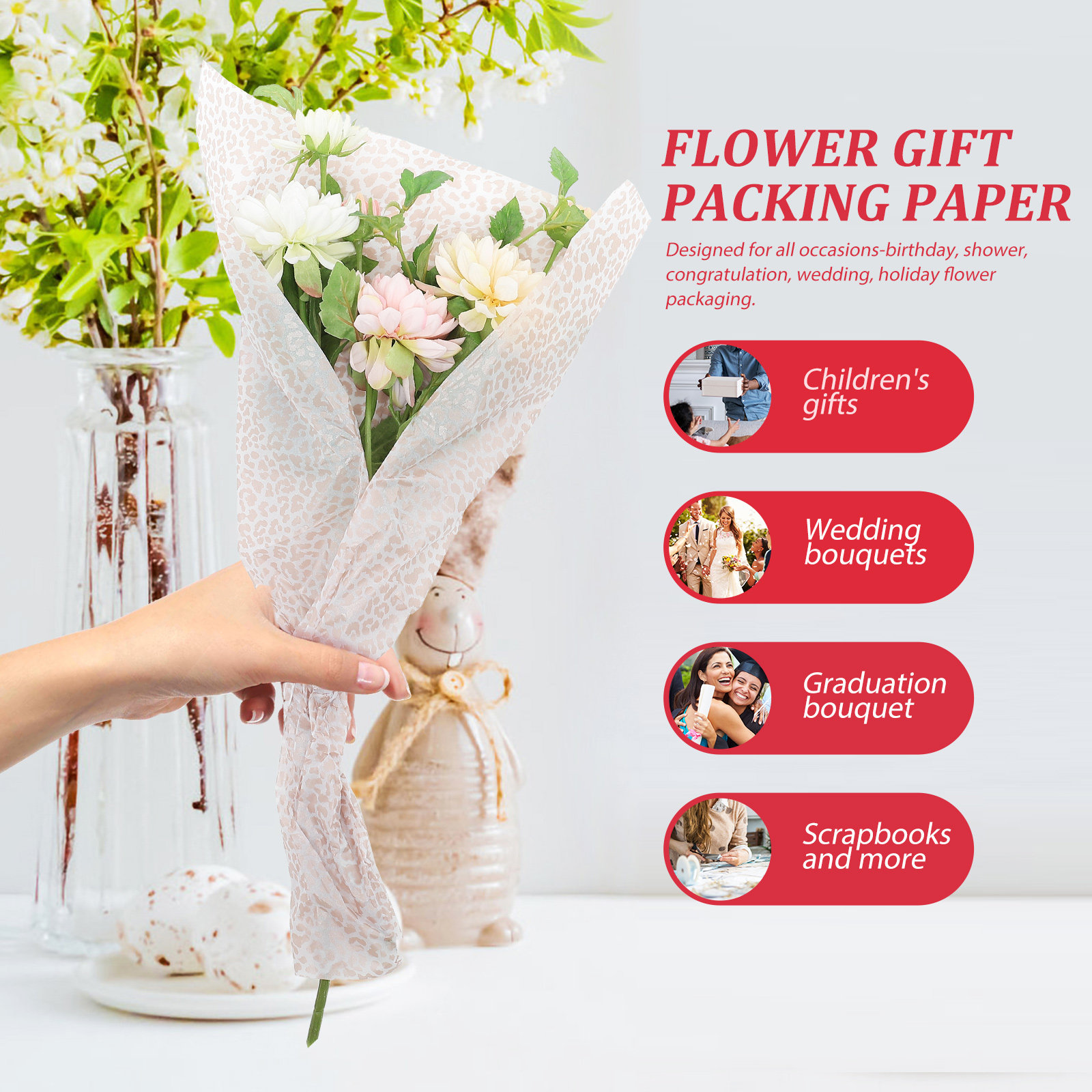 Wedding Packaging - Blumenverpackung für Blumensträuße, Geschenkverpackung, Geburtstag, Hochzeit,