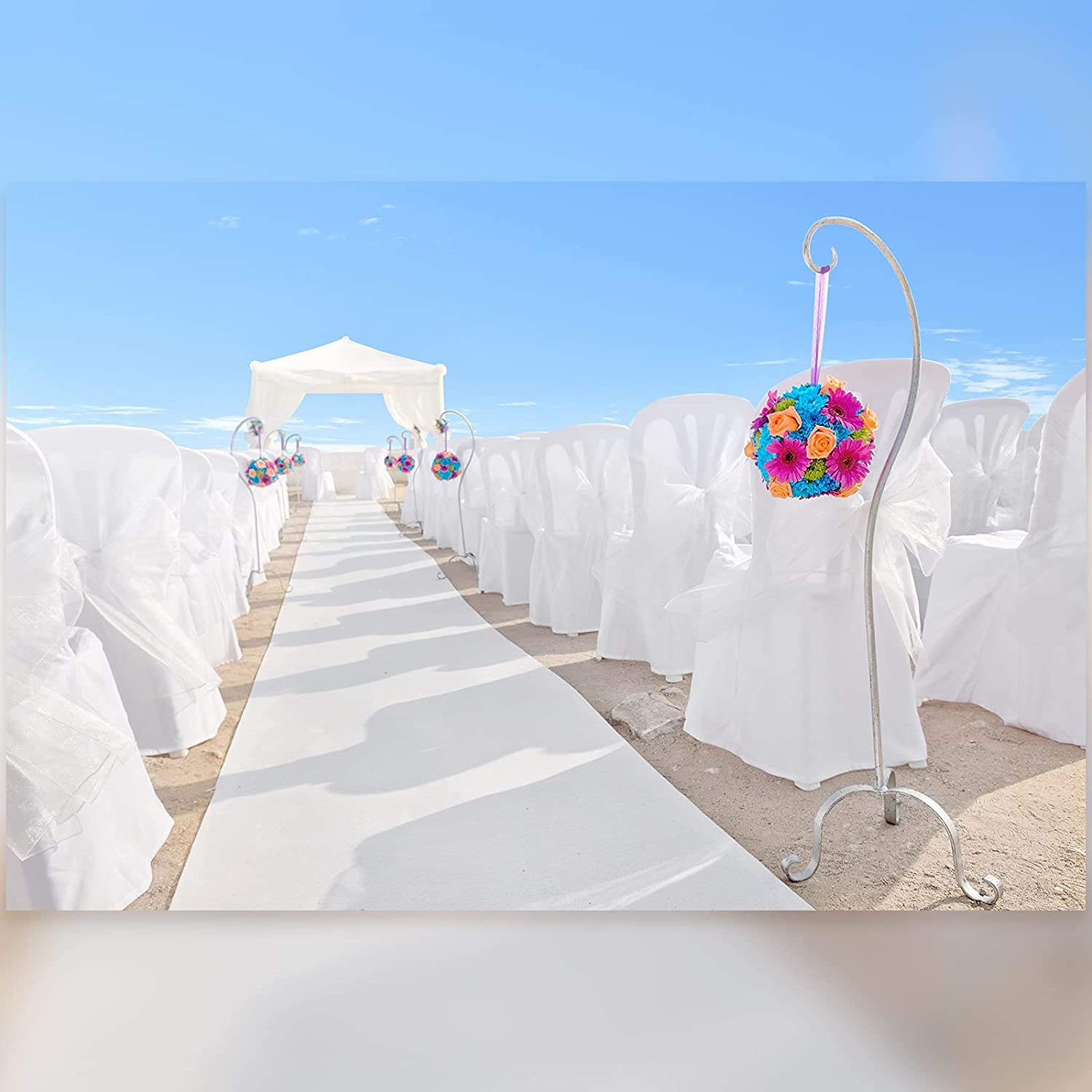 Aisle Runner White - Hochzeit weißen Teppich Anti-Rutsch-Korridor Hotel Bankett