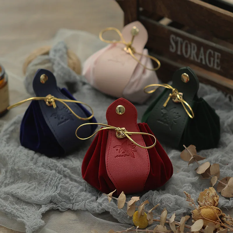 Wedding Supply List - 5/10/20 Stück Grüne Leder-Geschenktüten für Hochzeiten