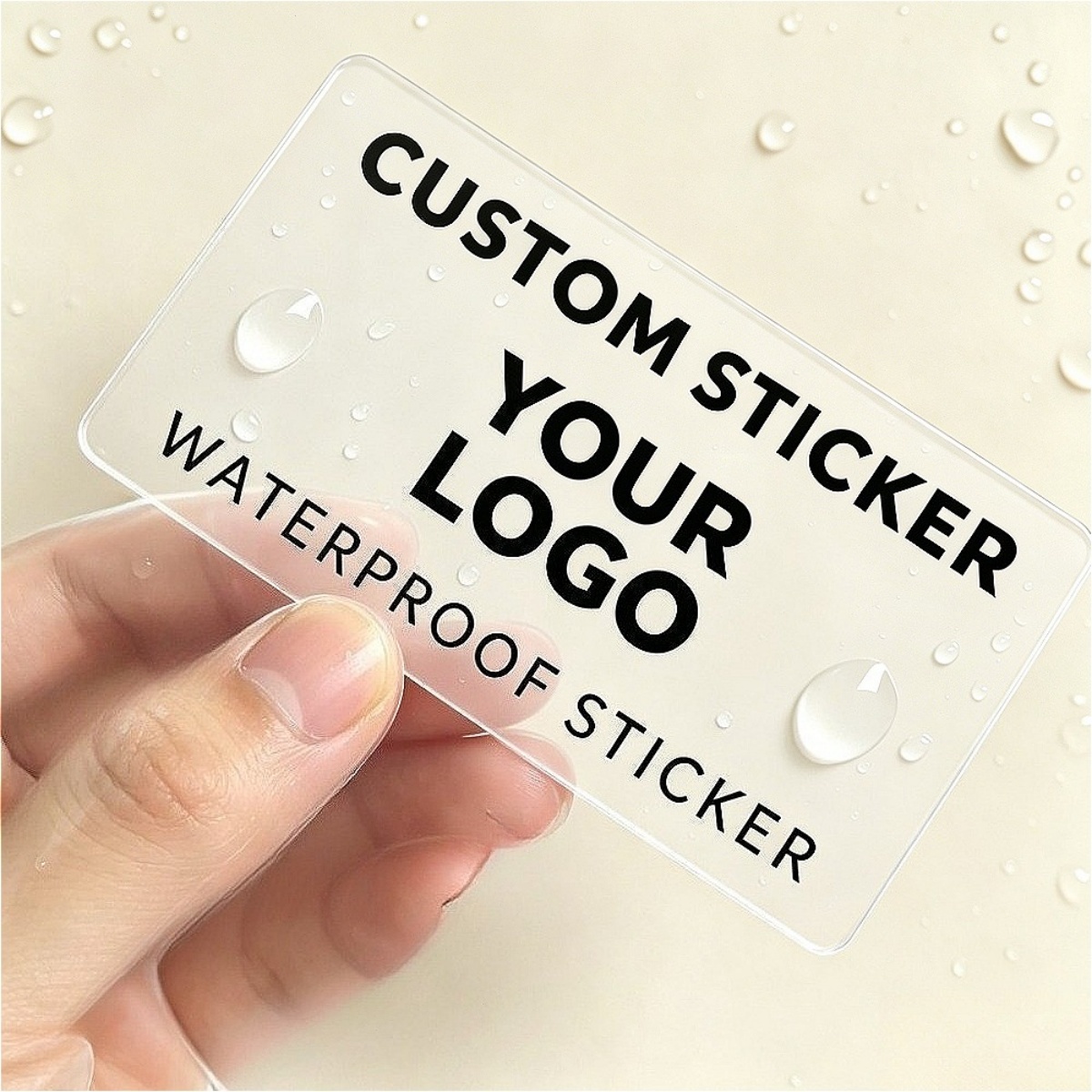 Wedding Packaging - 1 individuell gestalteter rechteckiger Textaufkleber –