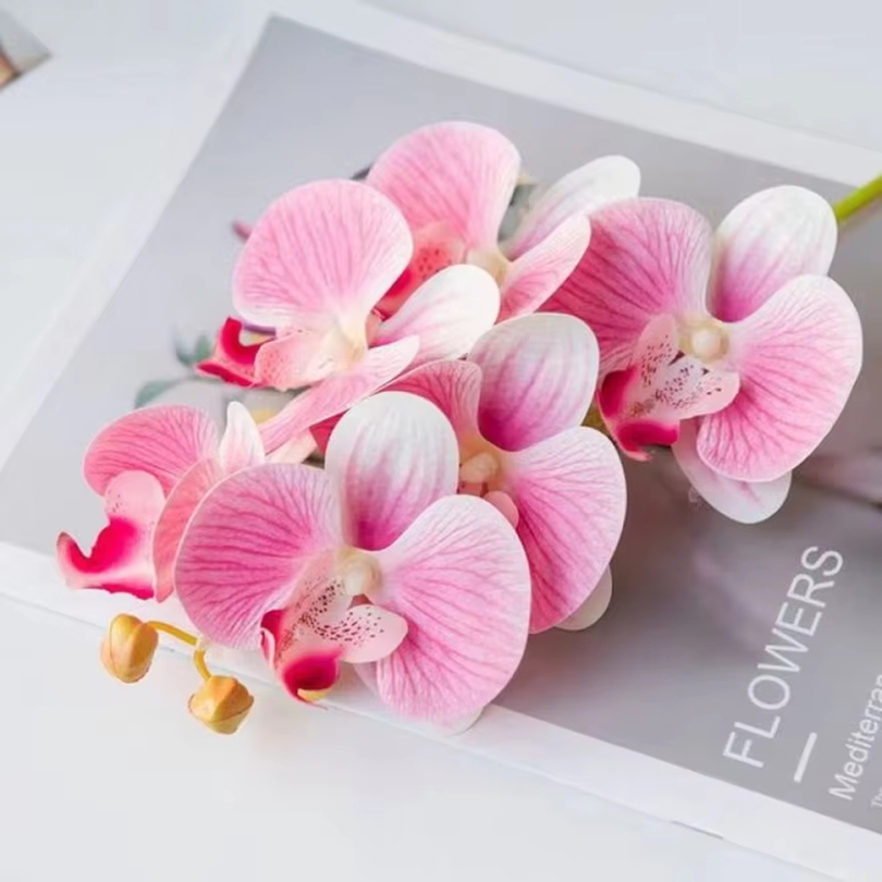 Flower Girl Basket - 3D Künstliche Blumen Kunststoff Schmetterling Orchidee