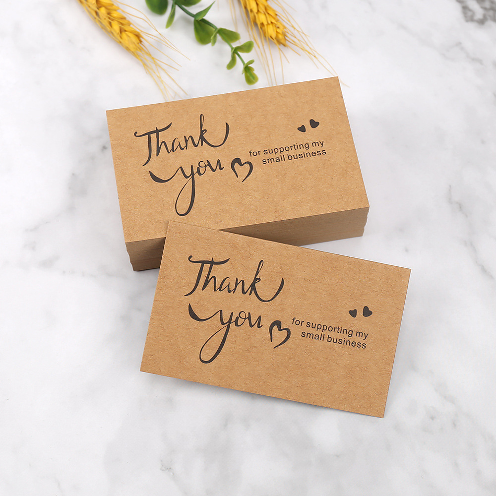 Wedding/Event Supply Store - 50 Stück Dankeskarten aus Kraftpapier, Danke