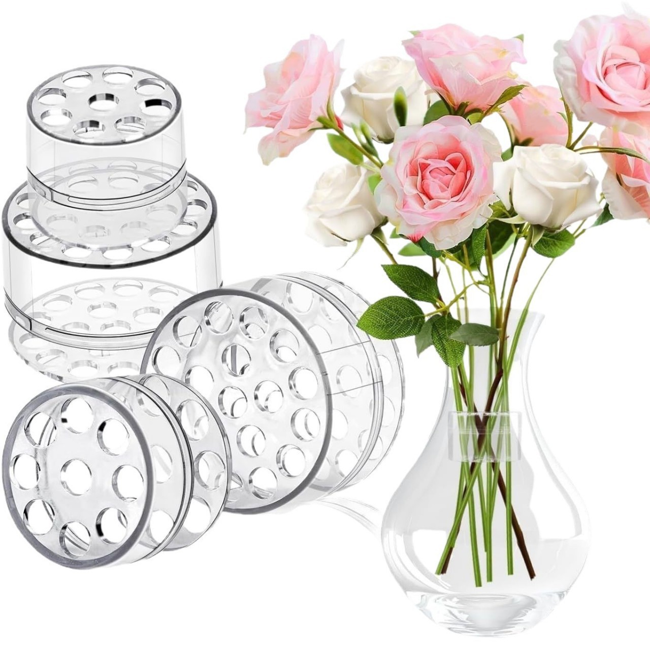 Flower Girl Basket - Spiralförmiger Ikebana-Stielhalter für Blumen Spiralstielhalter für