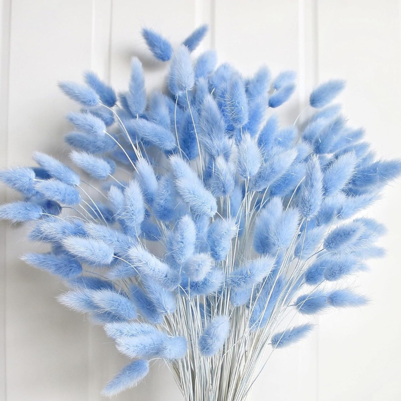 Flower Girl Basket - 100 Stück blauer Häschen-Schwanz, Gras, Hase,