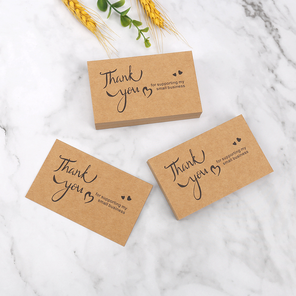 50 Stück Dankeskarten aus Kraf – Wedding/Event Supply Store Bewertung und Preis