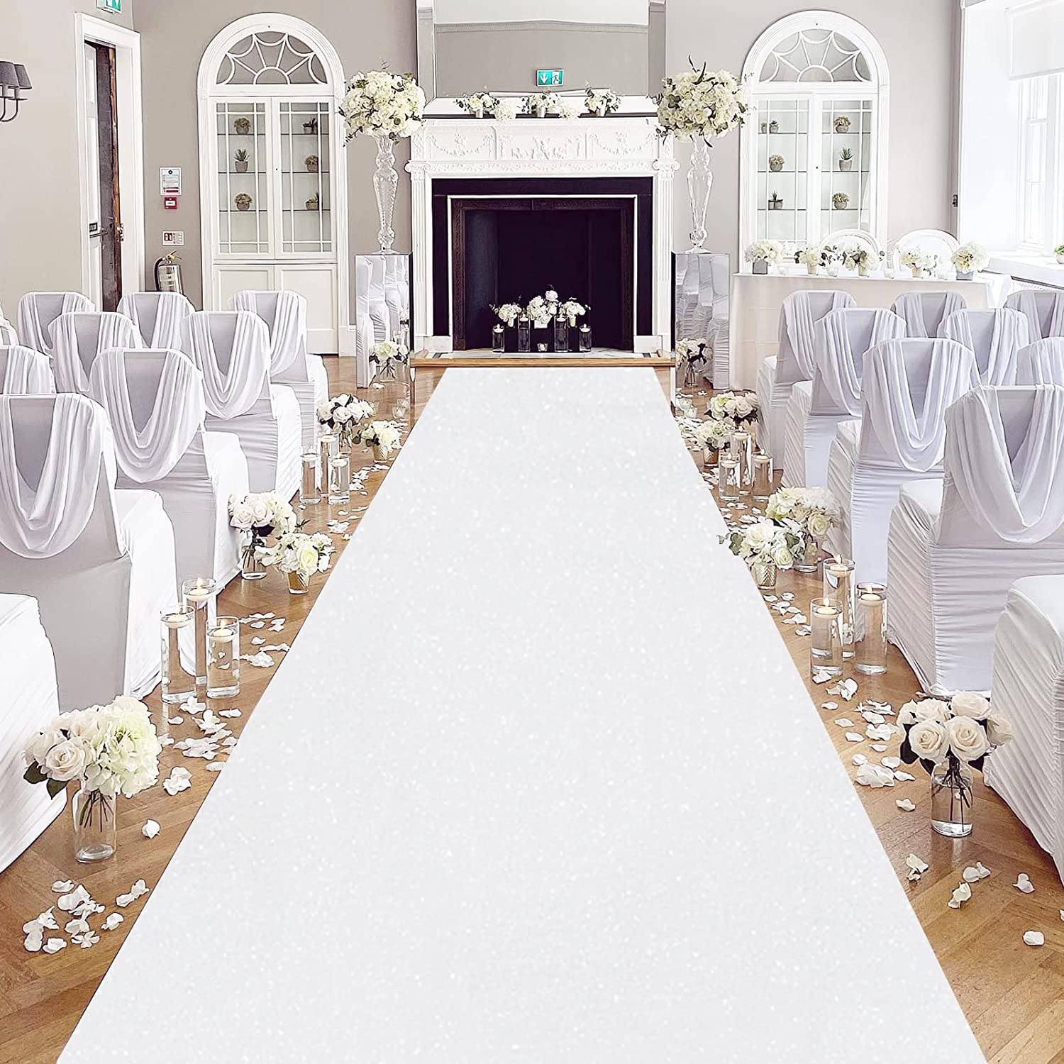 Romantischer weißer Hochzeits  – Aisle Runner White Bewertung und Preis