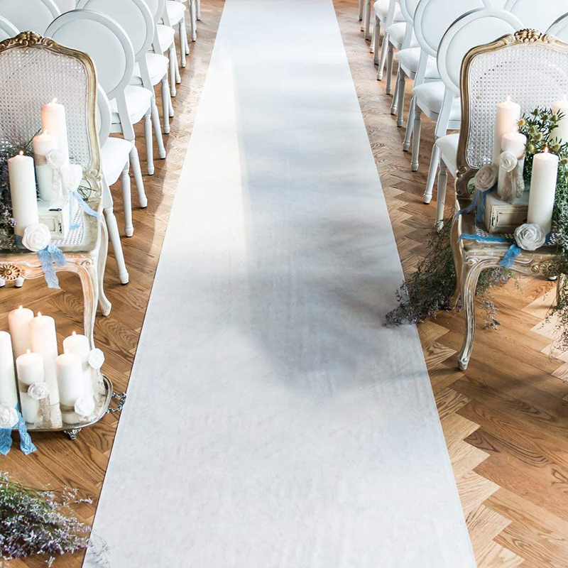 Rutschfester Hochzeitsteppich  – Aisle Runner White Bewertung und Preis